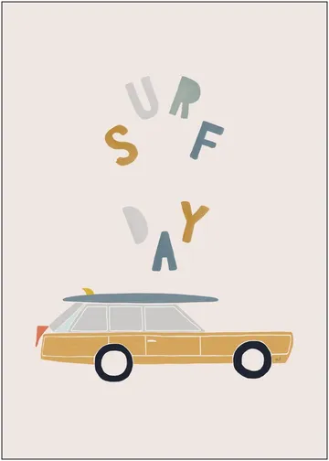 Surfing Retro Car