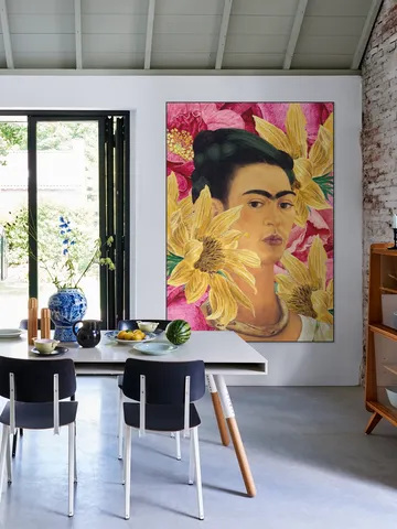 Frida in Yellow and Pink Garden