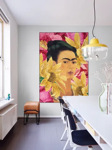 Frida in Yellow and Pink Garden