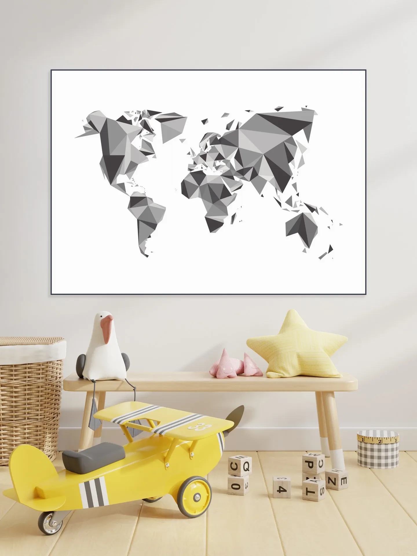 World Map 3D Chrystal