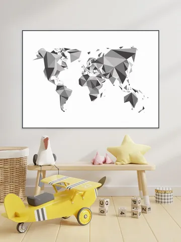World Map 3D Chrystal