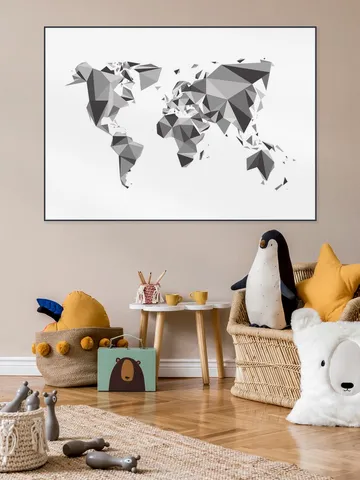 World Map 3D Chrystal