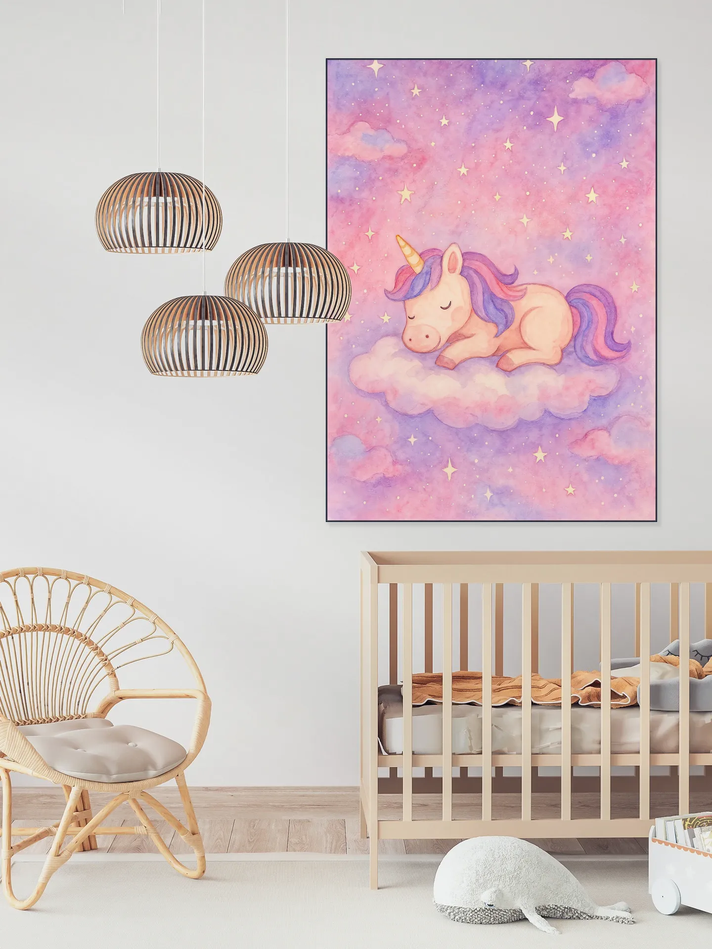 A Unicorn Dreaming on a Pink Cloud