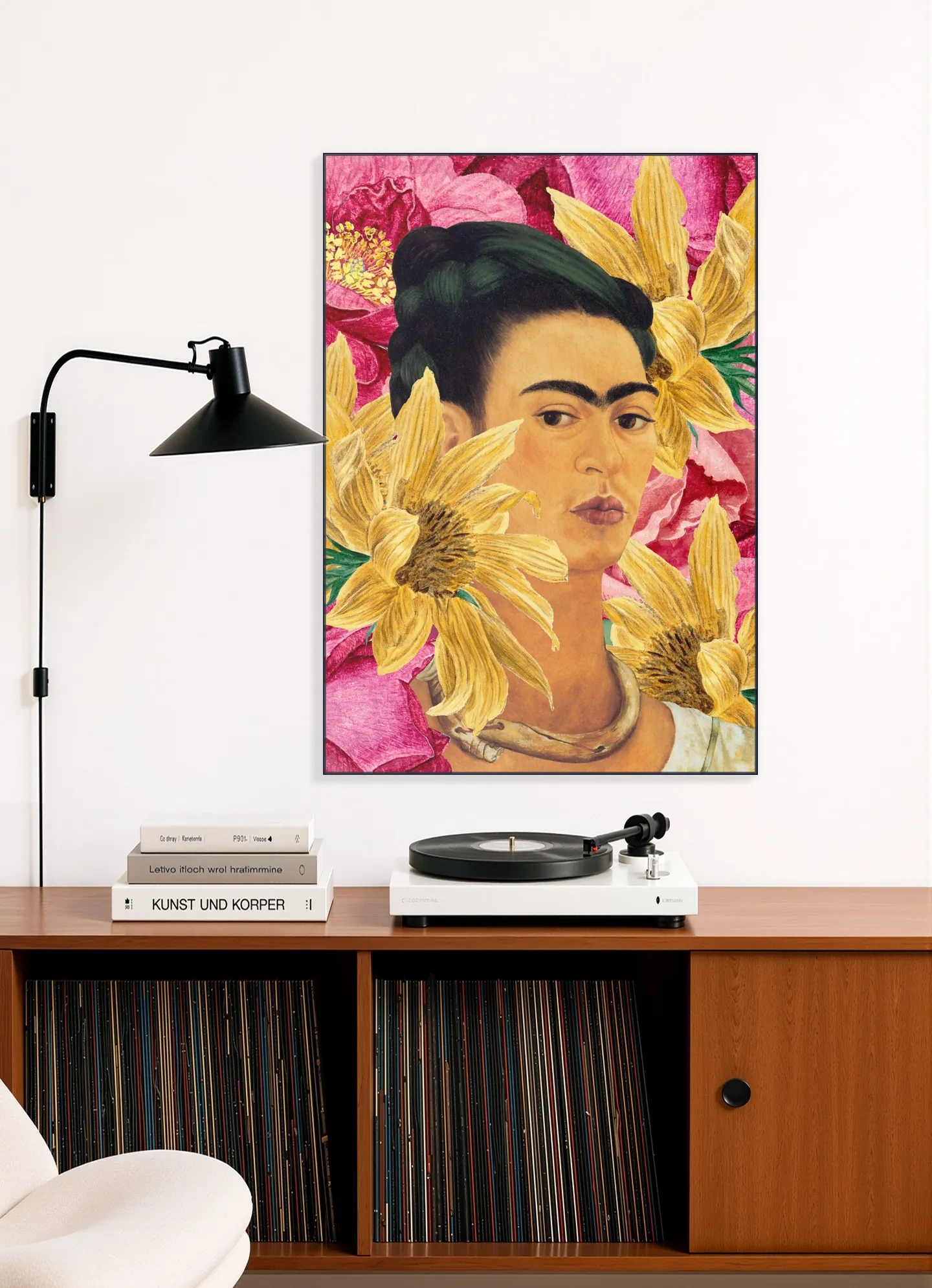 Frida in Yellow and Pink Garden