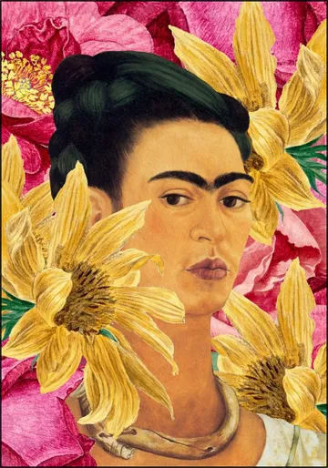Frida in Yellow and Pink Garden