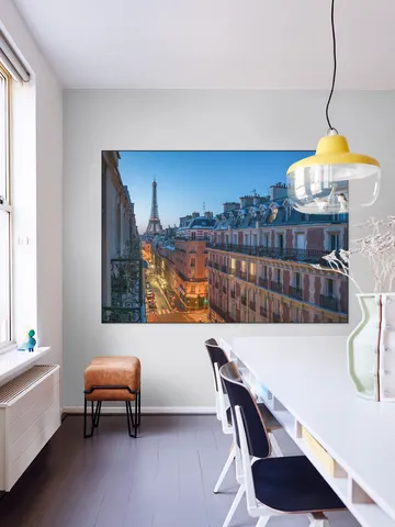 Balcony with Eiffel Tower view, Paris, France