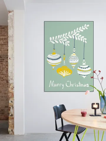 Cheerful little Christmas Baubles - Mint