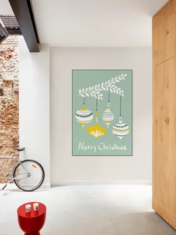 Cheerful little Christmas Baubles - Mint