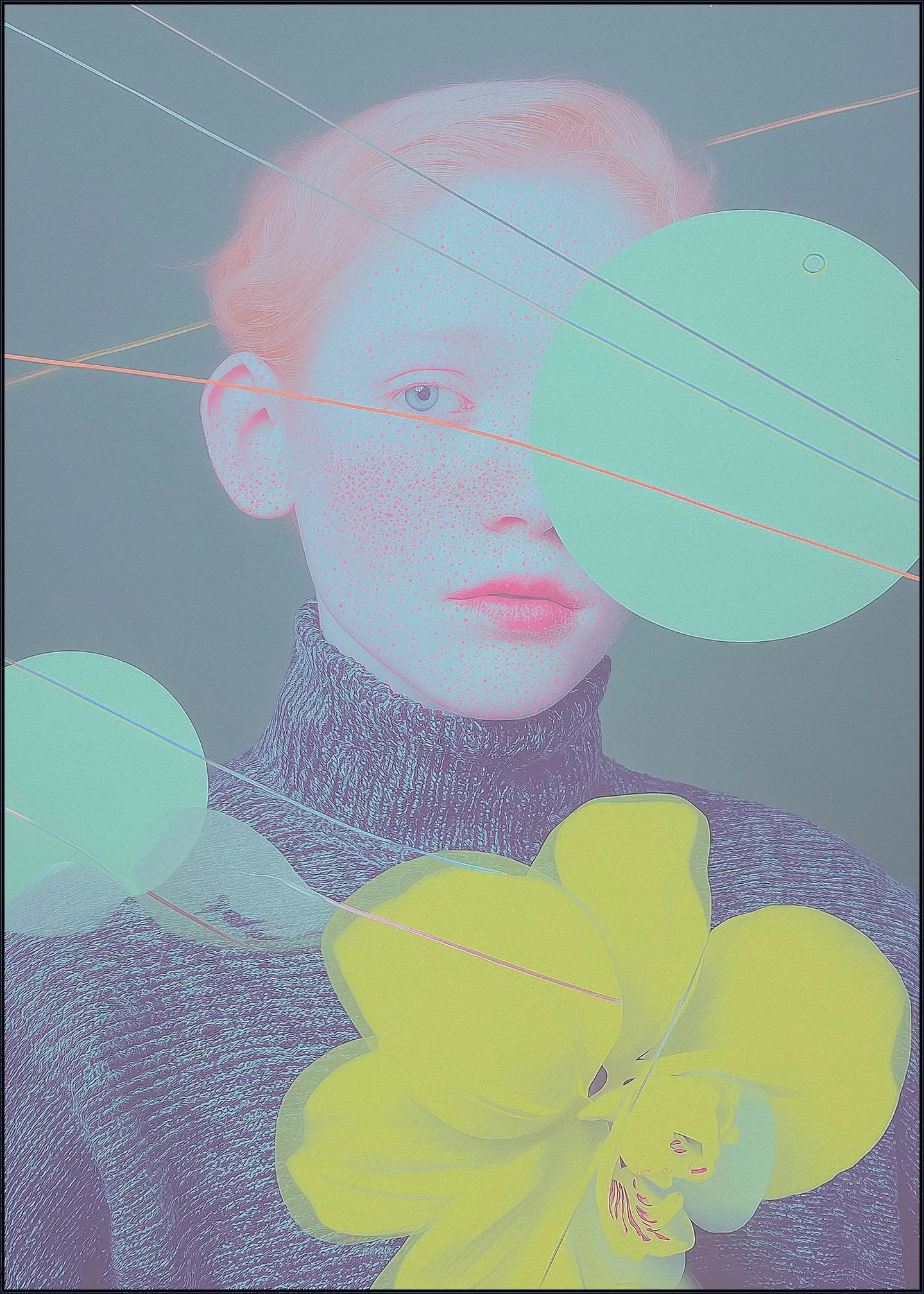 Neonpastel Portret - Skadi