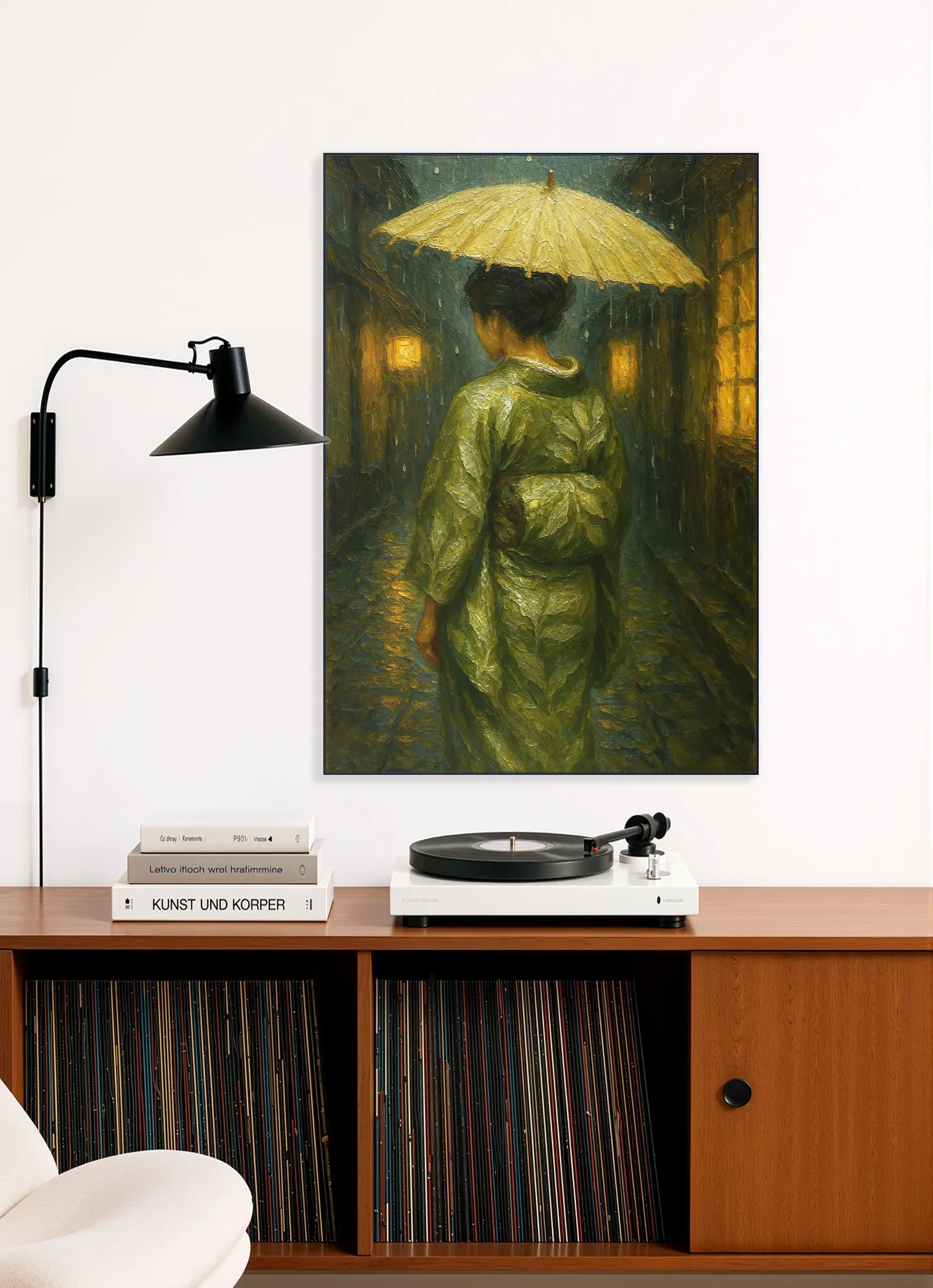 Geisha with a Parasol in the Evening Light