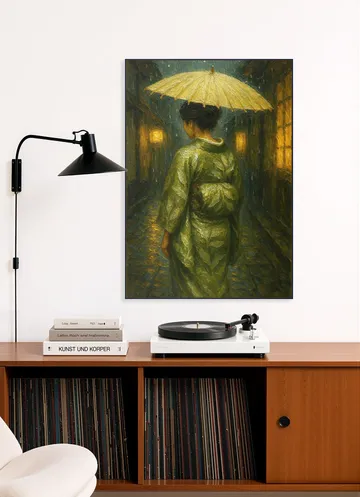 Geisha with a Parasol in the Evening Light