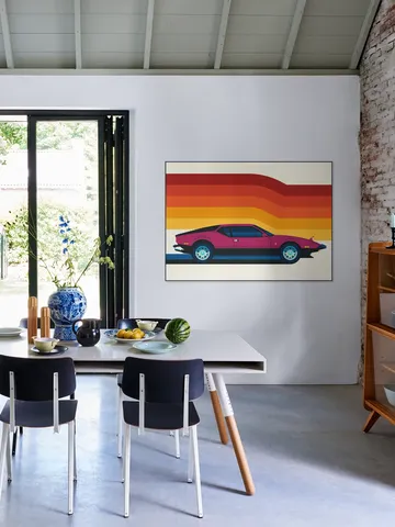 Maroon Sports Car Side