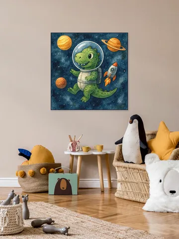 Astronaut Dino in de Ruimte