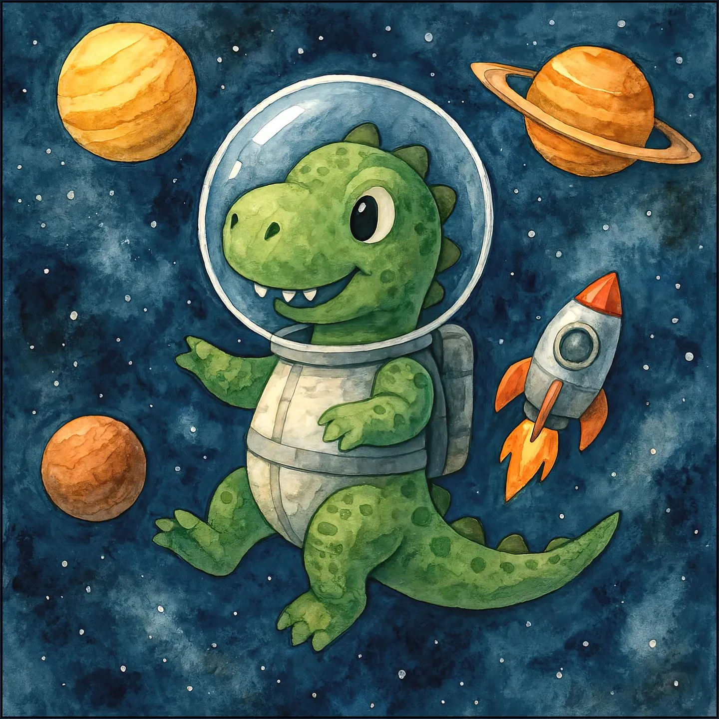 Astronaut Dino in Space