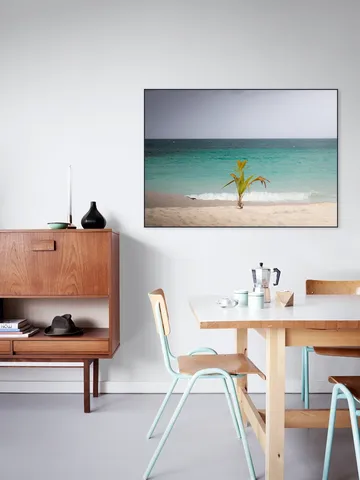 Lonely Palm On Quiet Tropical Beach