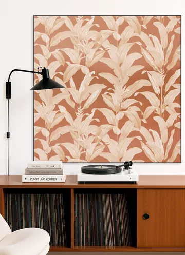 Tropical Vintage Jungle Leaves Terracotta