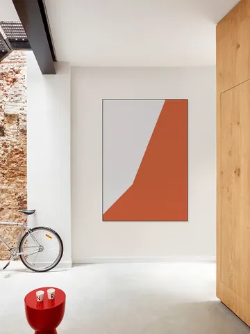 Color blocking - Orange Grey