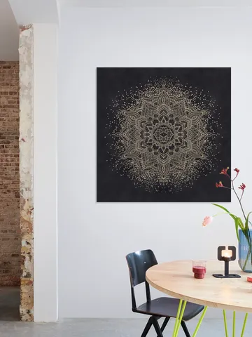 Dark golden boho mandala