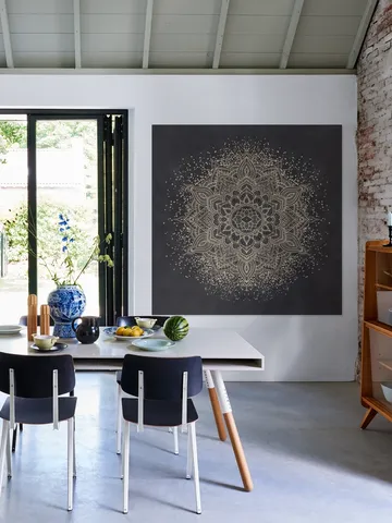 Dark golden boho mandala