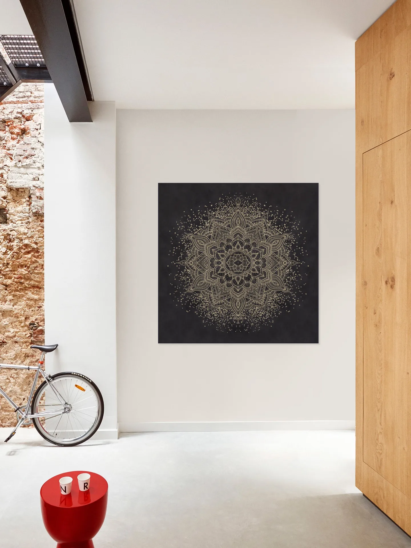 Dark golden boho mandala