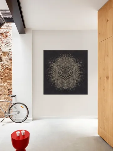 Dark golden boho mandala