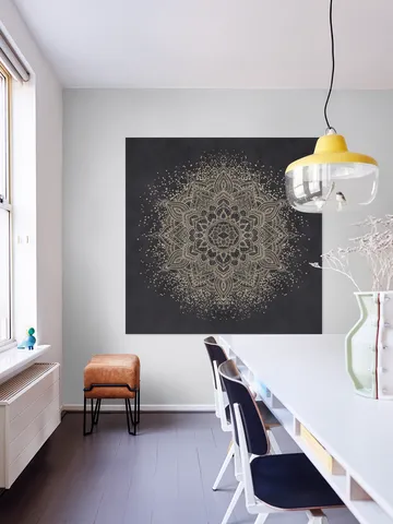 Dark golden boho mandala