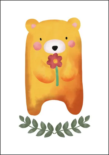 Little Bear with Blossoms