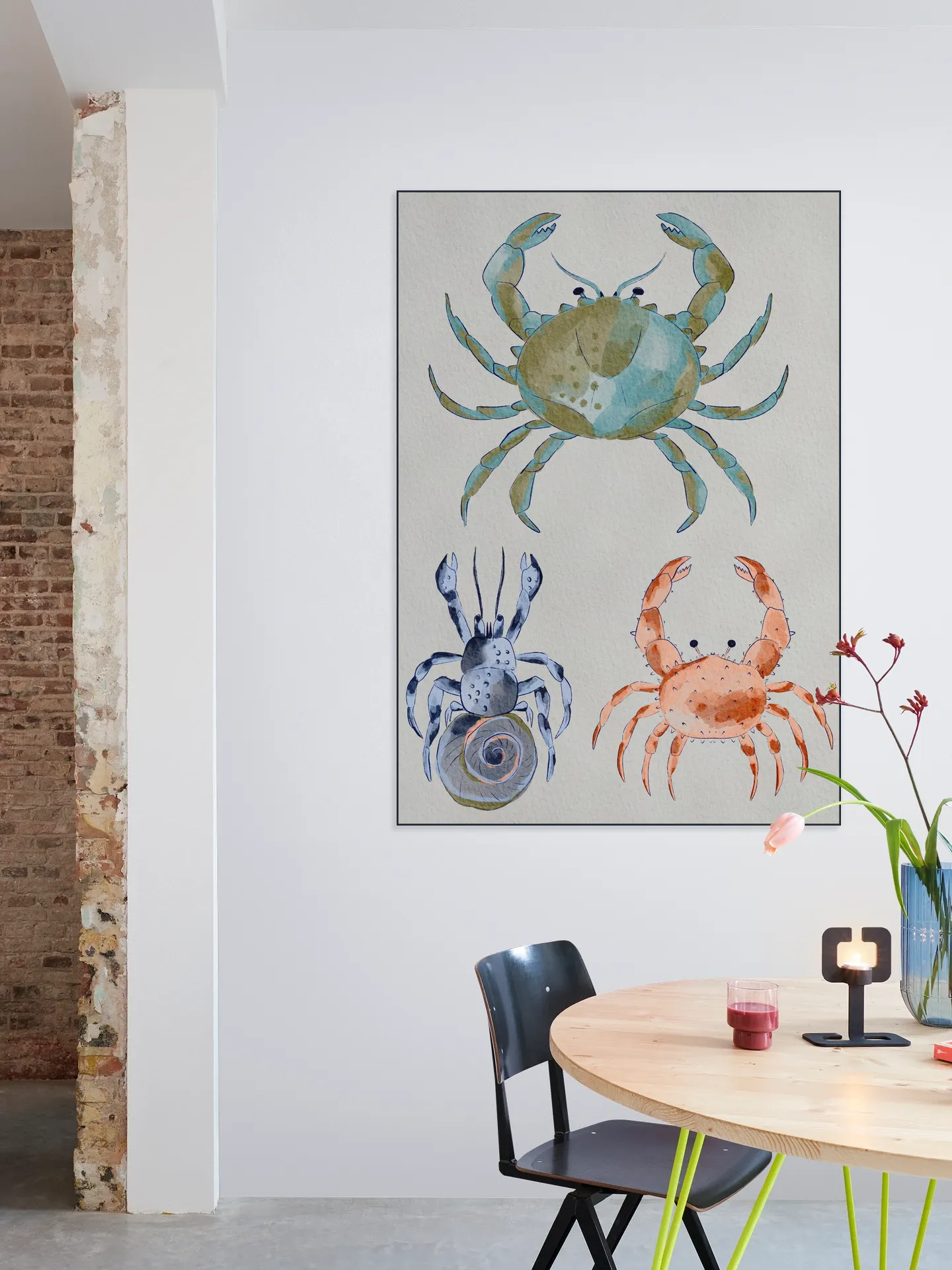Ocean Crabs Watercolor