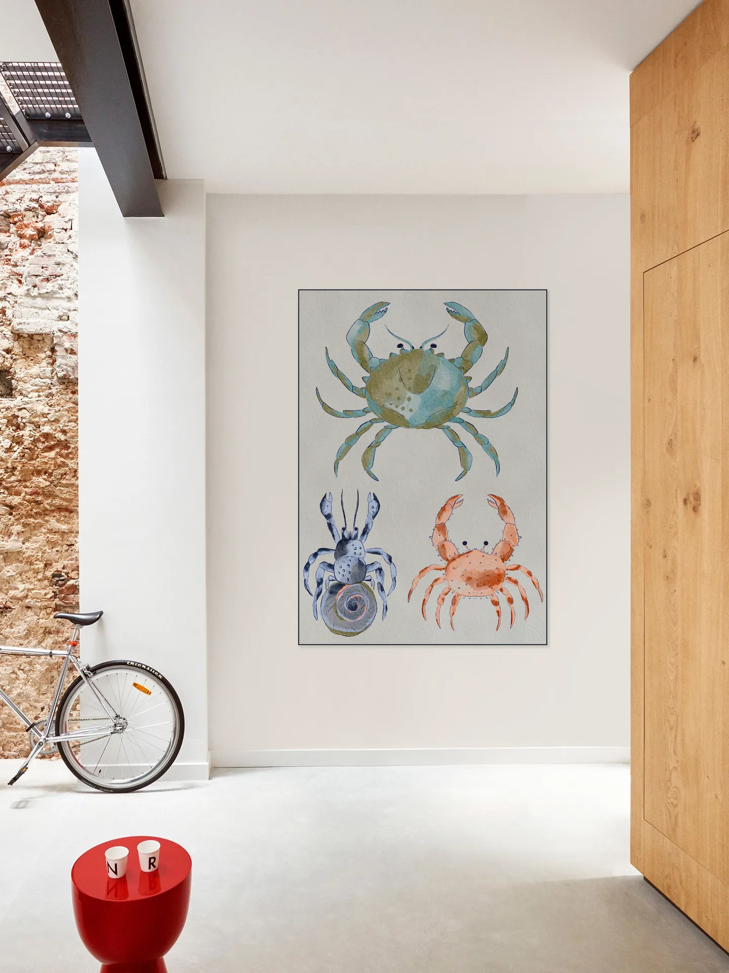 Ocean Crabs Watercolor