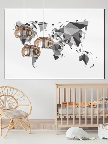 World Map 3D Chrystal