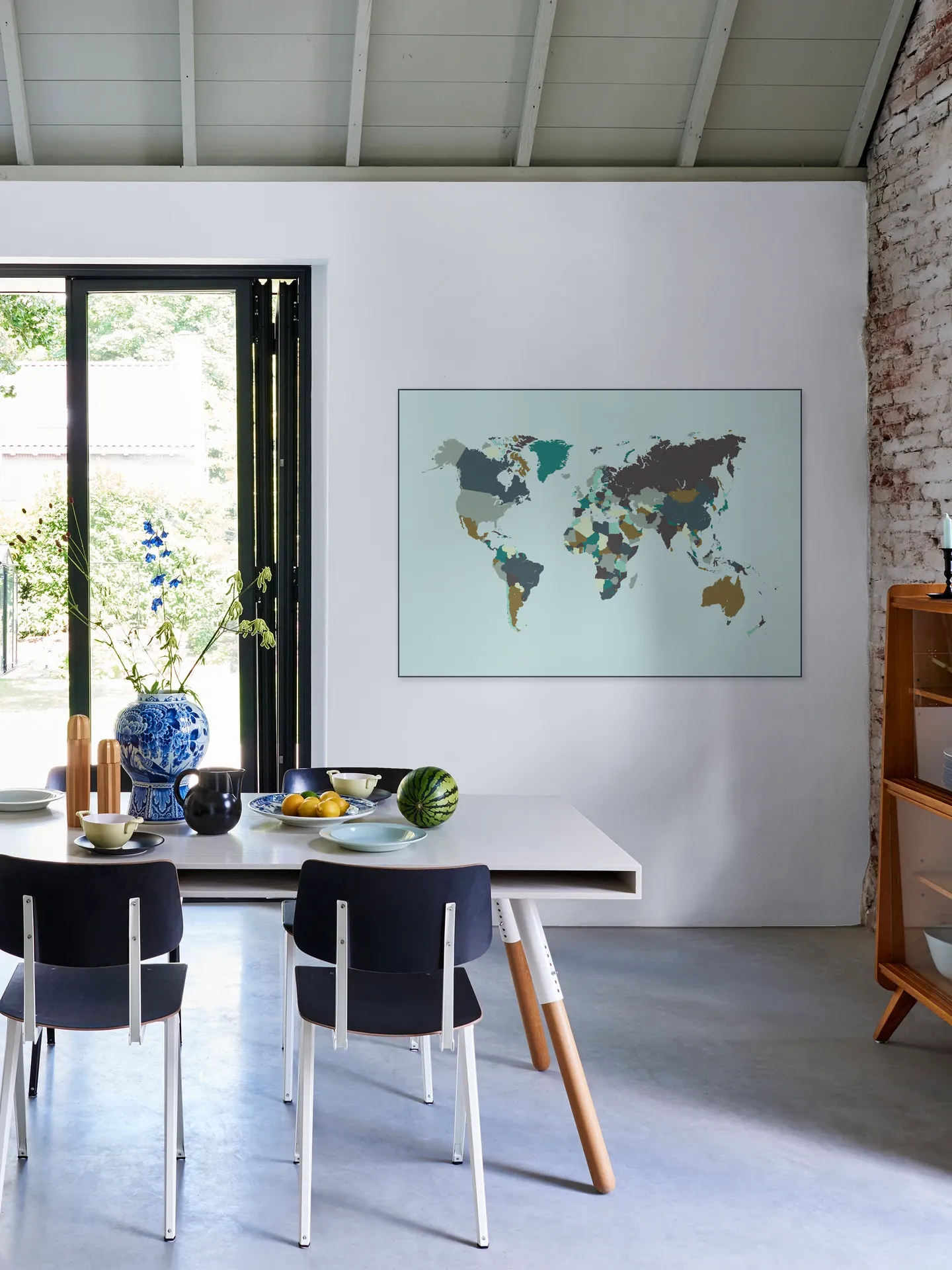 World Map Mosaic Winter