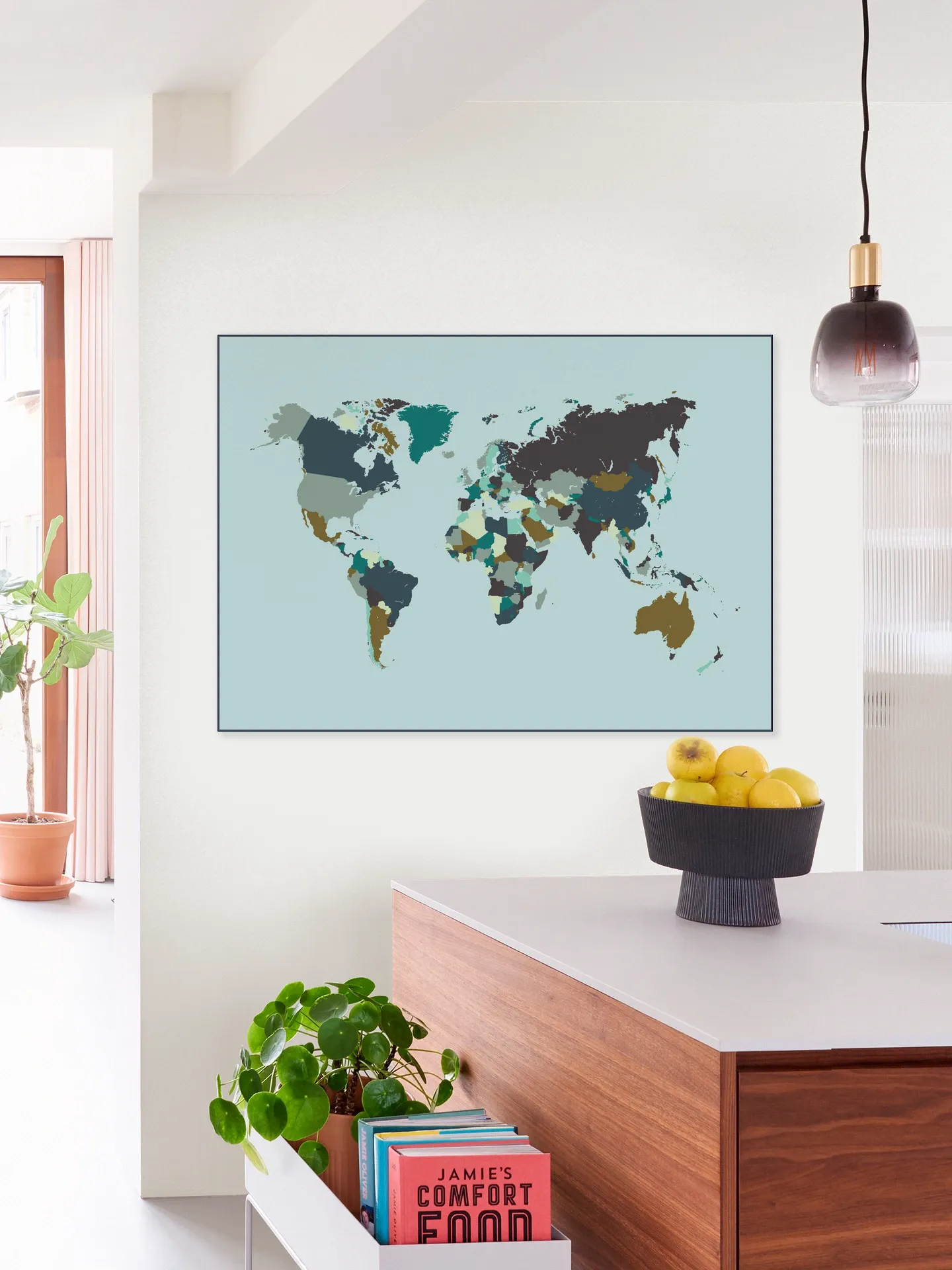 World Map Mosaic Winter