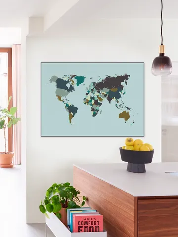 World Map Mosaic Winter