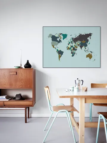 World Map Mosaic Winter