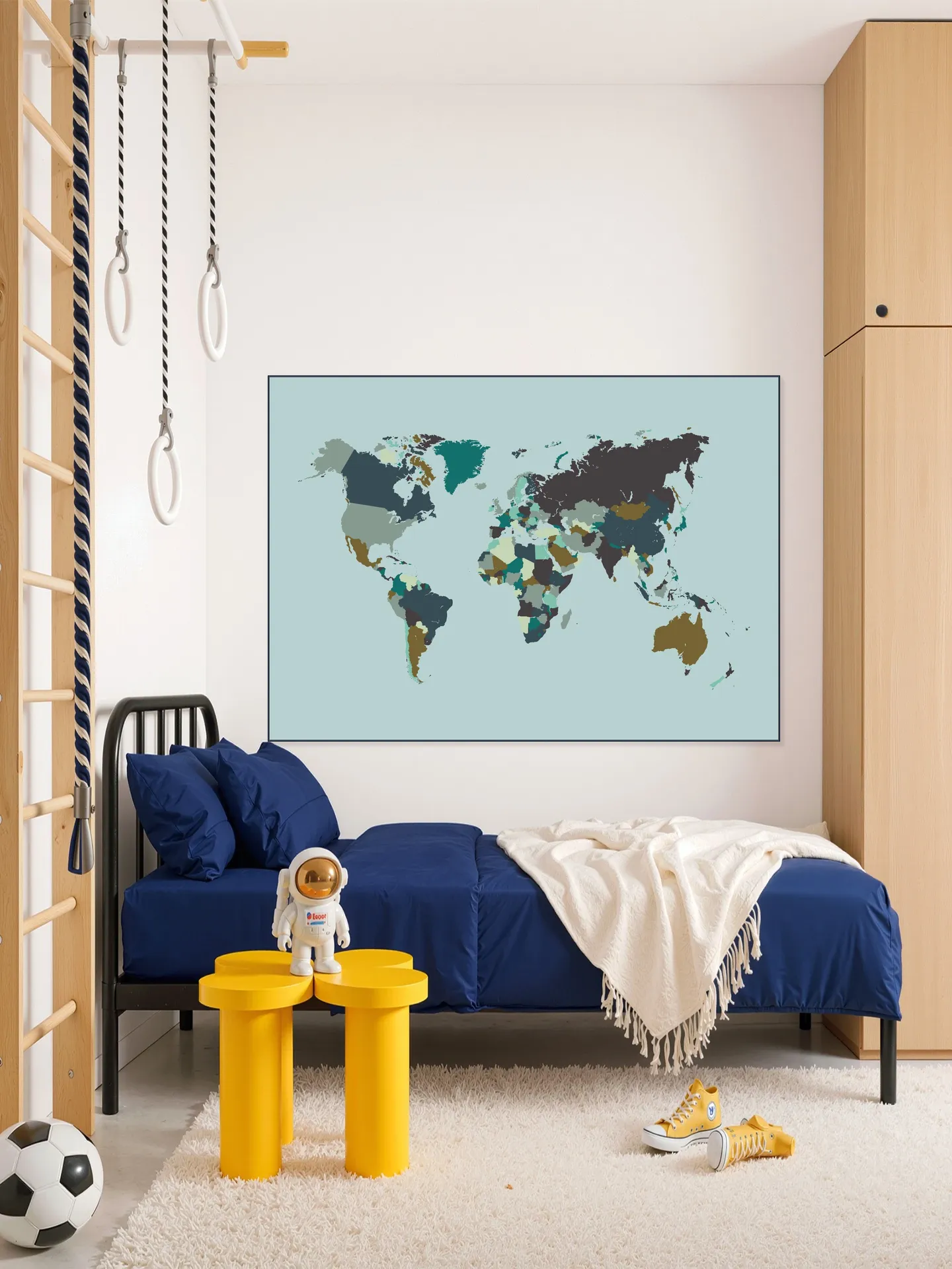 World Map Mosaic Winter