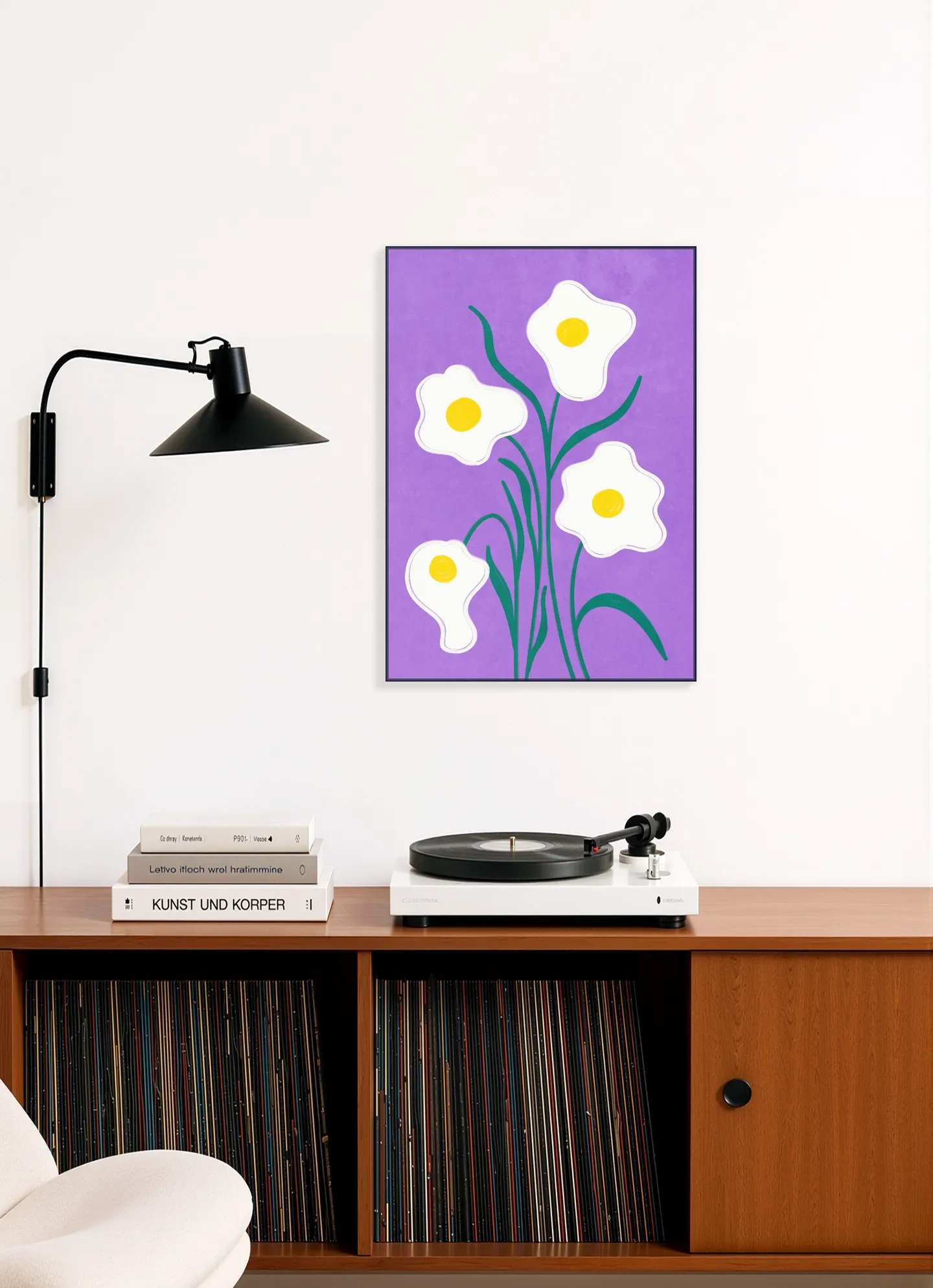 Graphical Flowers Fried Eggs