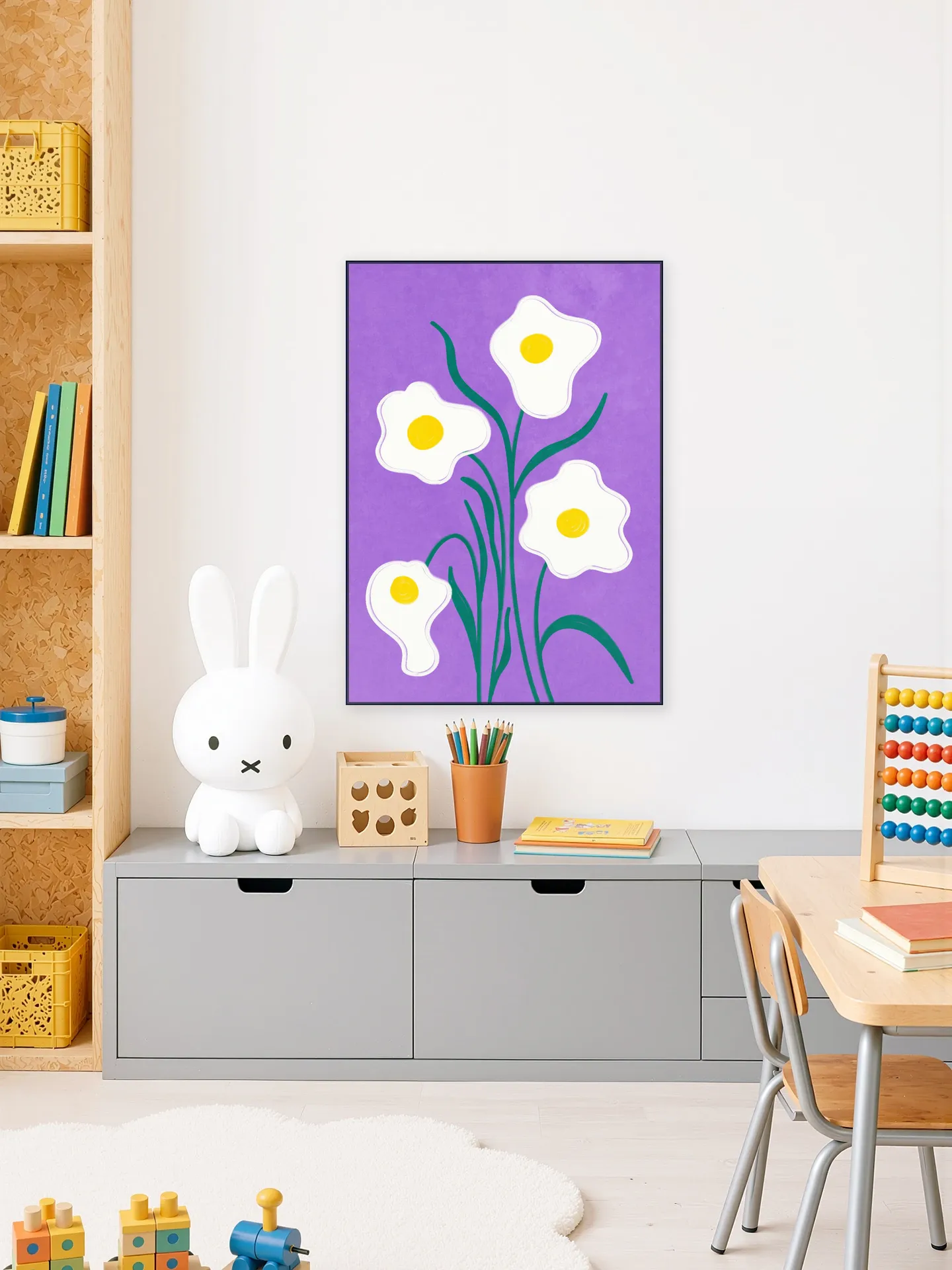 Graphical Flowers Fried Eggs