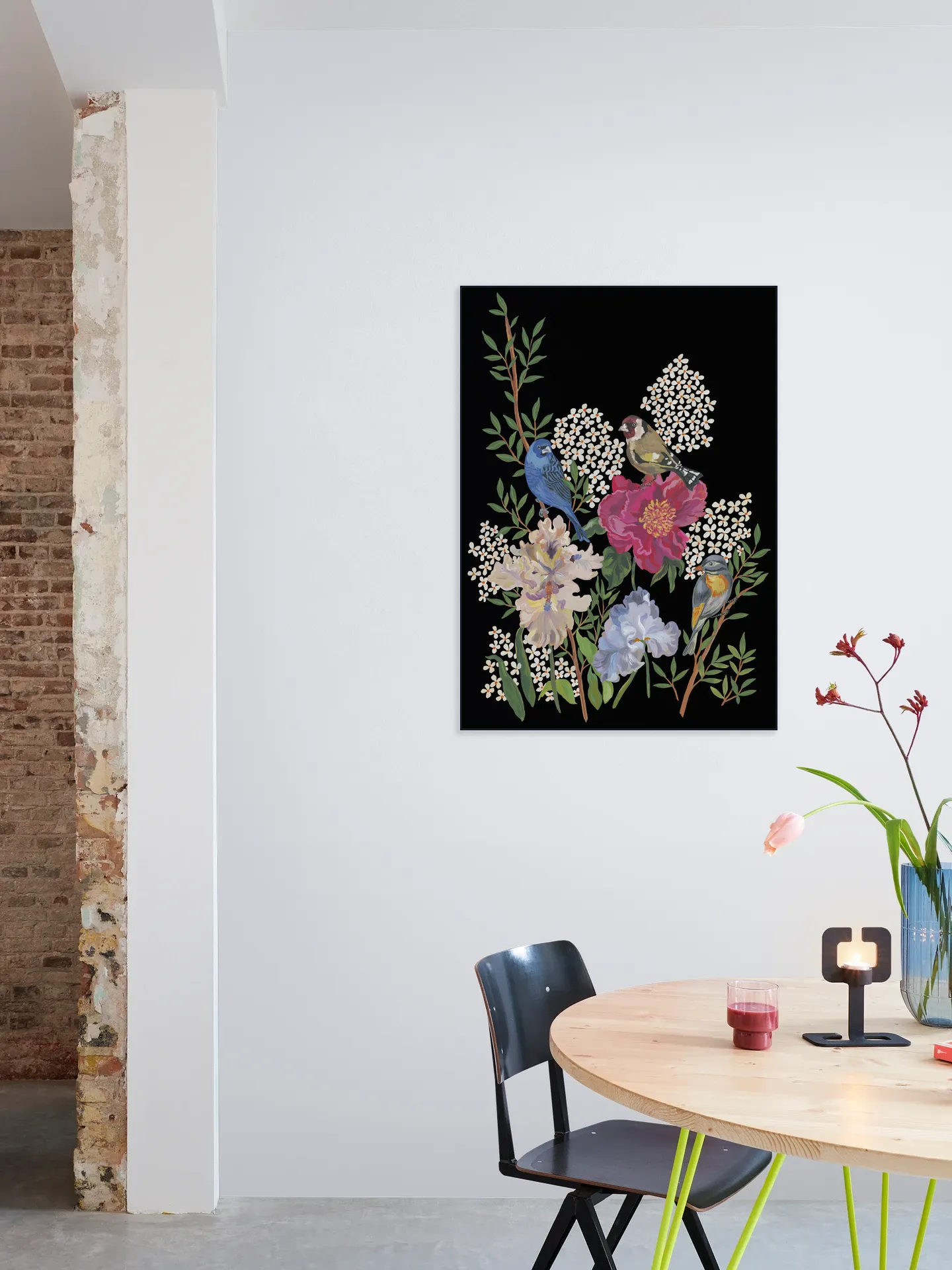 The Goldfinch and Flowers