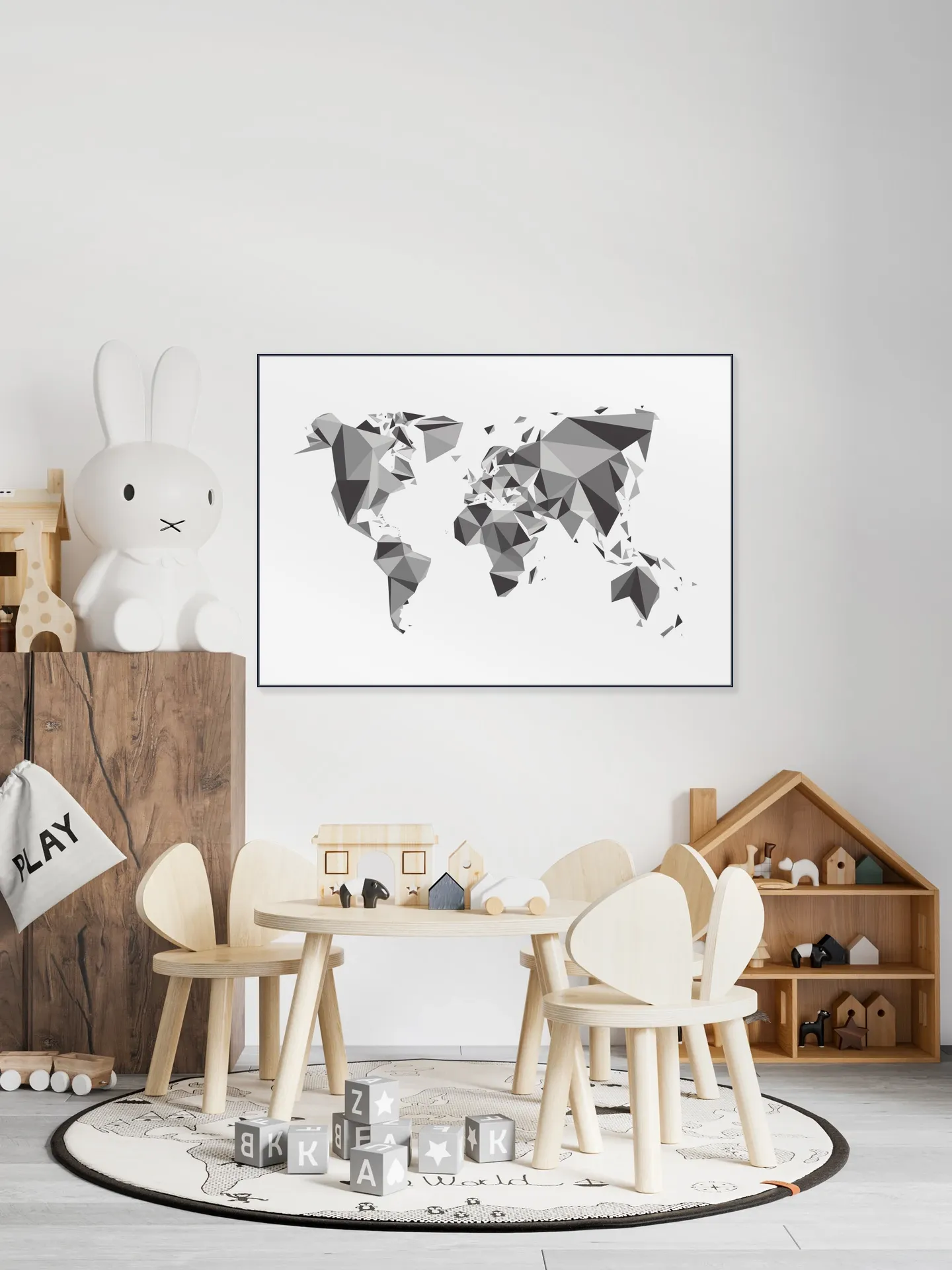 World Map 3D Chrystal
