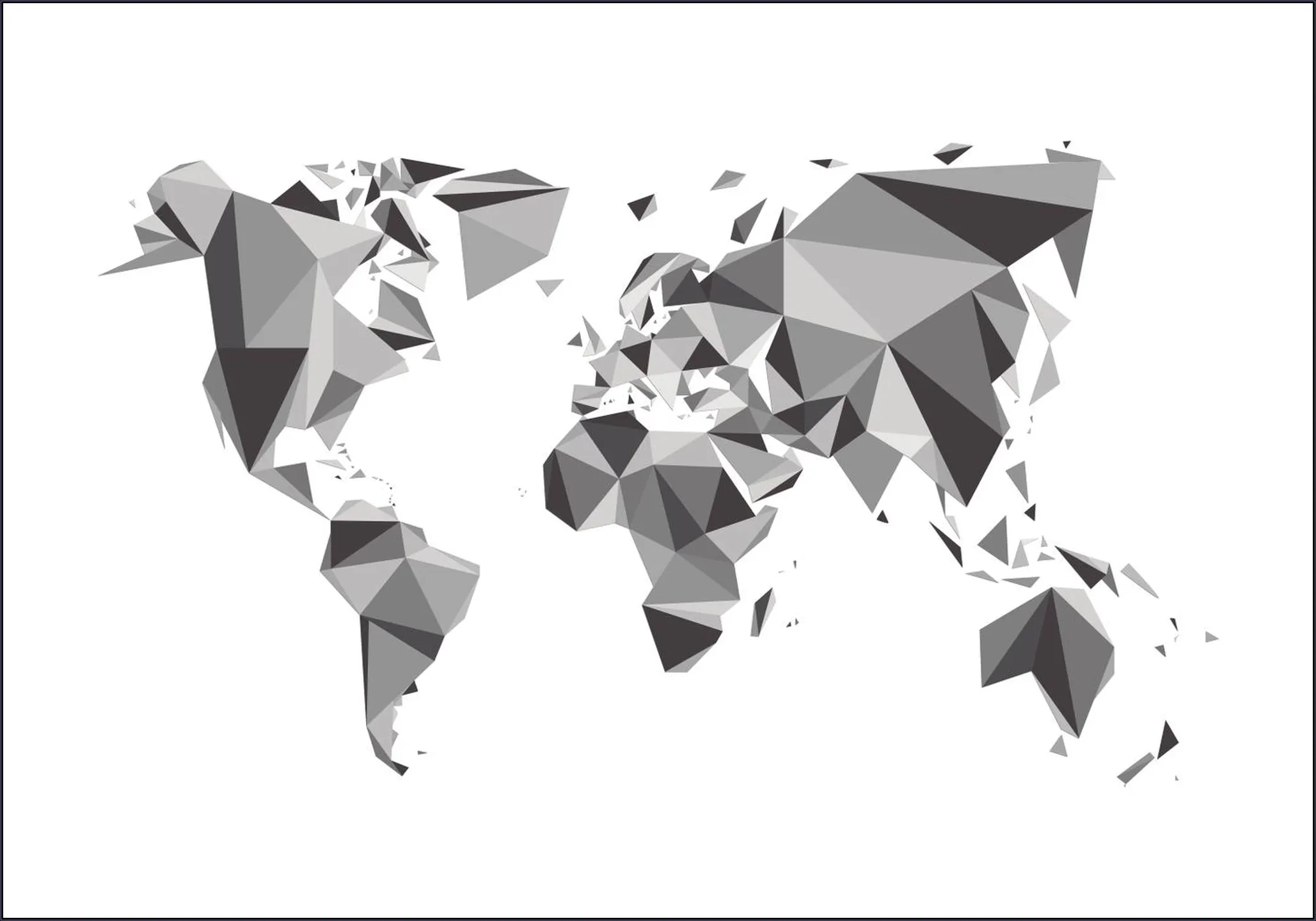 World Map 3D Chrystal