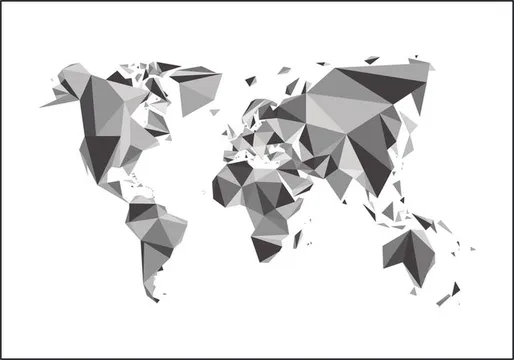 World Map 3D Chrystal