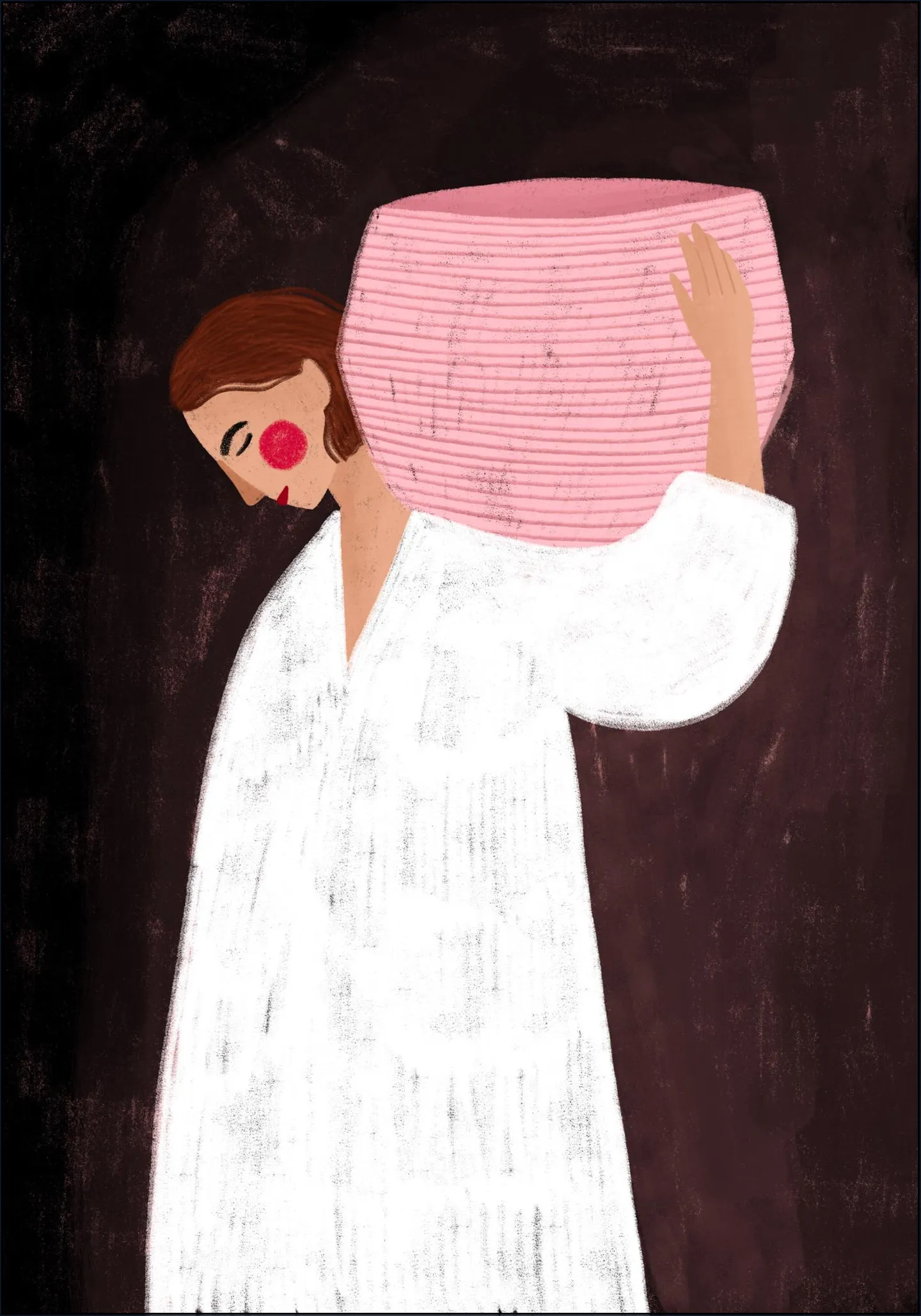 The Woman with the Pink Basket