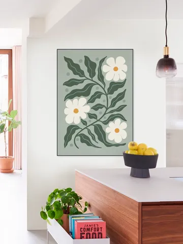 White Daisies and Green Leaves