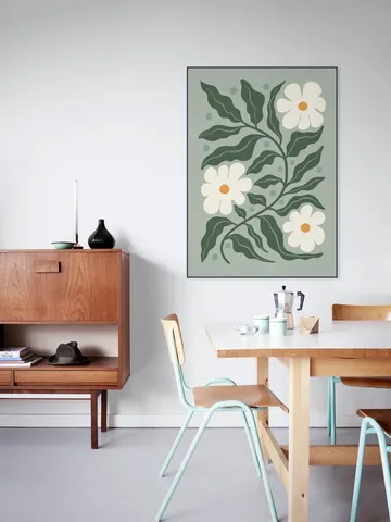 White Daisies and Green Leaves