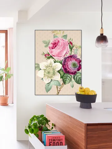 Vintage Redoute Peonies and Roses II