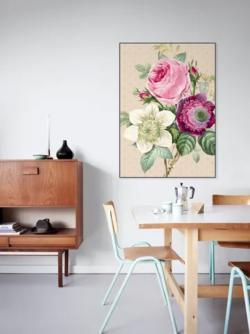 Vintage Redoute Peonies and Roses II