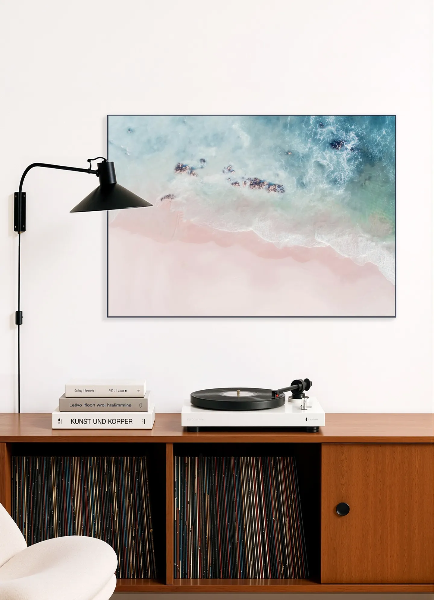 Aerial Ocean Pink Sand