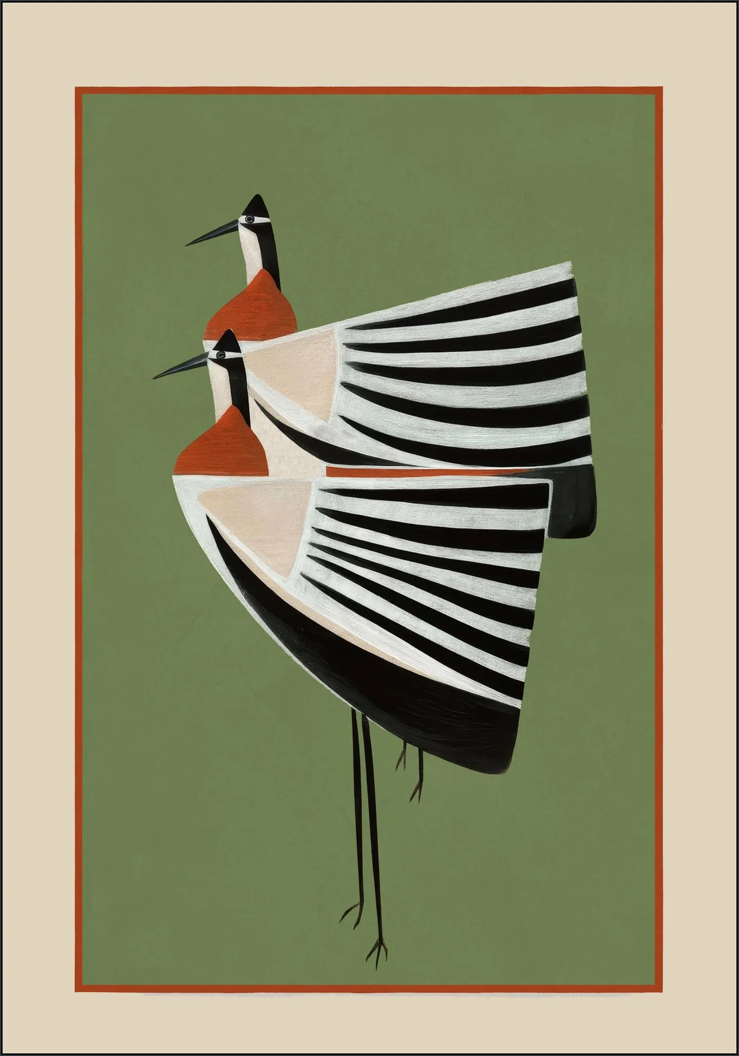 Striped Bird Pair