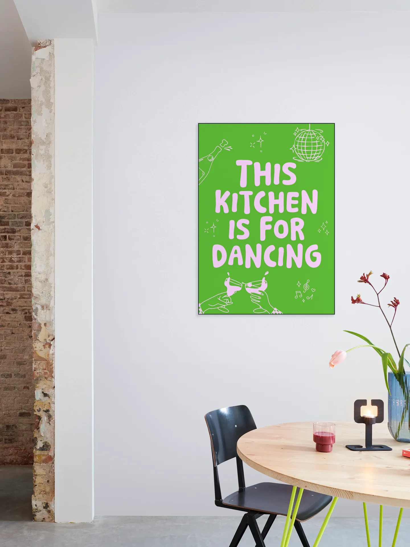 This kitchen is for dancing - green 