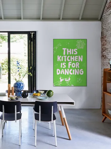 This kitchen is for dancing - green 